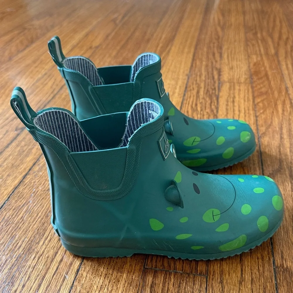 Joules Green Kids' Wellibob Short Rain Boot